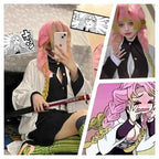 Kanroji Mitsuri Cosplay Costume with Wig & Haori