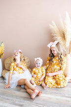 Dandelions in Fall 3/4 Sleeve Pocket Twirl Dress