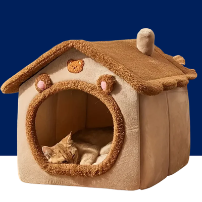 Foldable Pet House – Washable Bed for Small Dogs & Medium Cats
