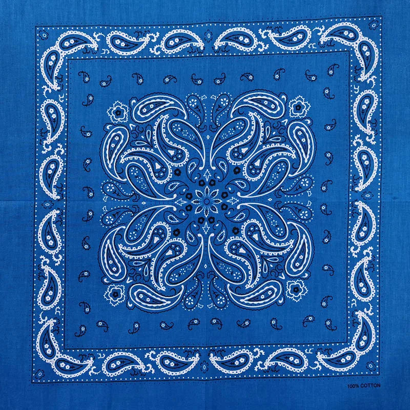 New Design Fashion Hip Hop Cotton Bandana Square Cashew Scarf Headband Tie Dye Black Red Paisley Gifts For Women/Men/Boys/Girls