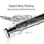 HTC Men's Electric Groin Hair Trimmer Pubic Hair Trimmer Body Grooming Clipper for Men Bikini Epilator Rechargeable Shaver Razor