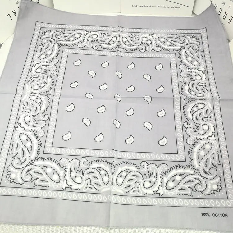New Design Fashion Hip Hop Cotton Bandana Square Cashew Scarf Headband Tie Dye Black Red Paisley Gifts For Women/Men/Boys/Girls