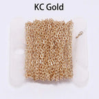 5 m/lot Gold/Bronze Plated Necklace Chain For Jewelry Making Findings DIY Necklace Chains Materials Handmade Supplies