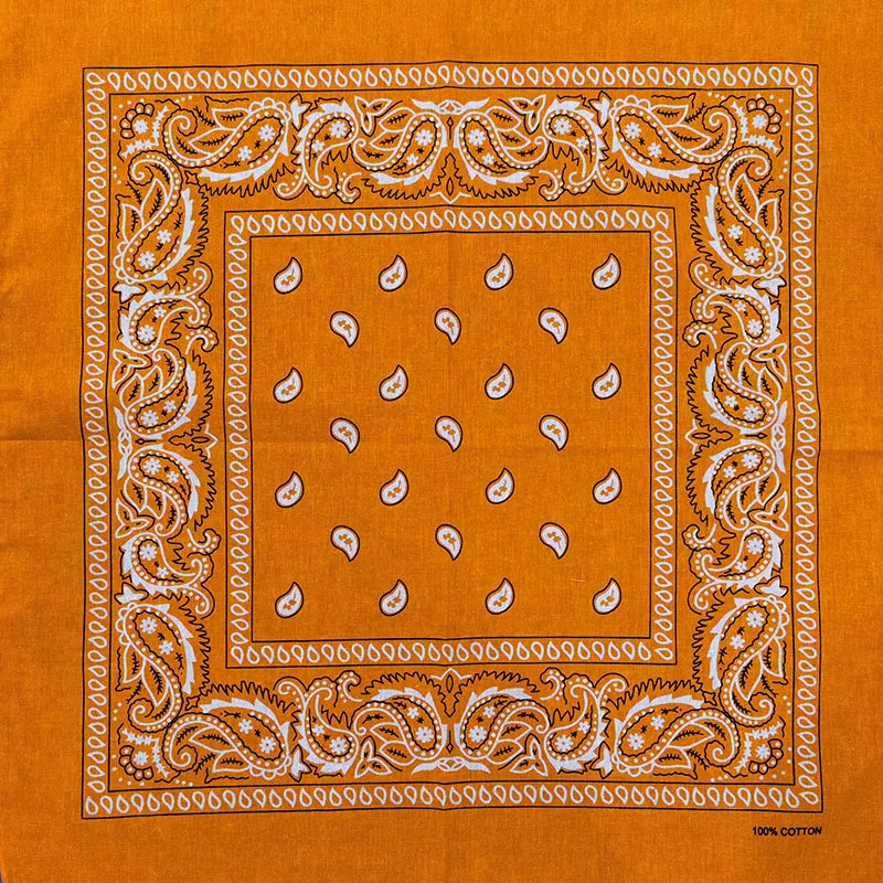 New Design Fashion Hip Hop Cotton Bandana Square Cashew Scarf Headband Tie Dye Black Red Paisley Gifts For Women/Men/Boys/Girls