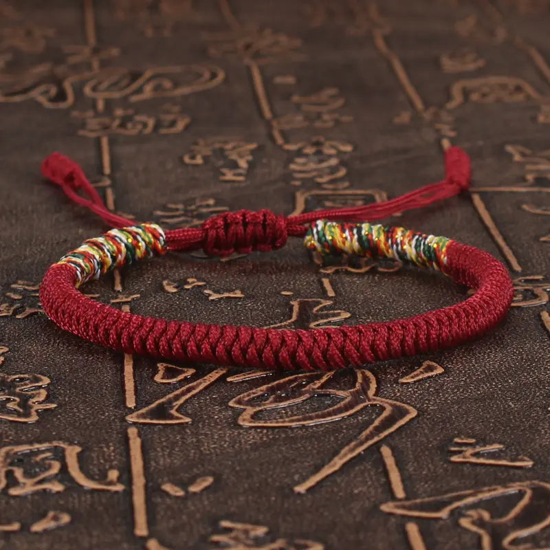 Tibetan Buddhist Bracelet Unisex Handmade Braided King Kong Knot Colorful String Bracelets for Women Men Lovers Lucky Jewelry
