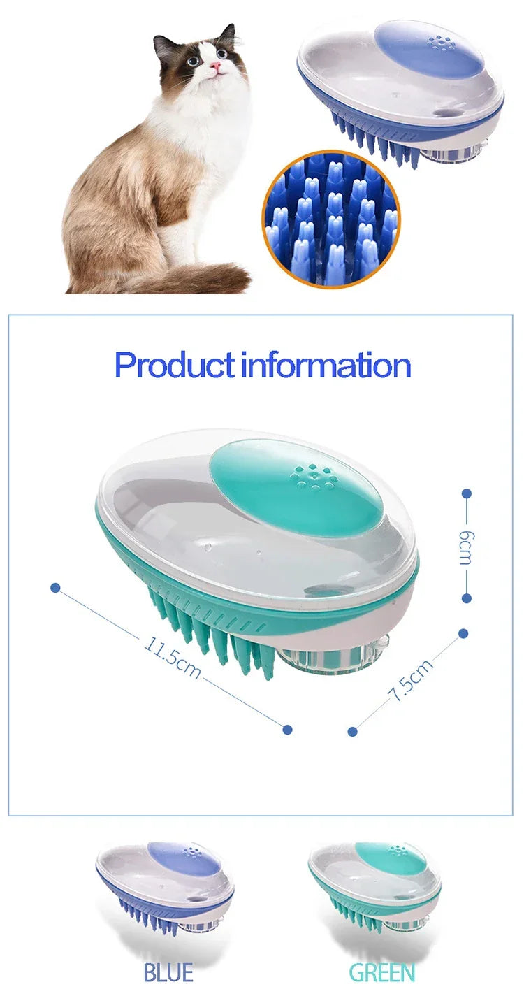 Pet Dog Cat Bath Brush 2-in-1 Pet SPA Massage Comb Soft Silicone Pet Shower Hair Grooming Cmob Dog Cleaning Tool Pet Supplies - WTN Essentials 