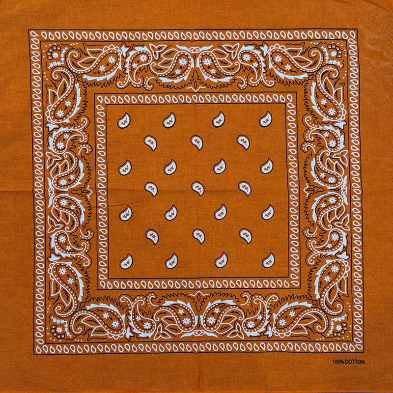 New Design Fashion Hip Hop Cotton Bandana Square Cashew Scarf Headband Tie Dye Black Red Paisley Gifts For Women/Men/Boys/Girls