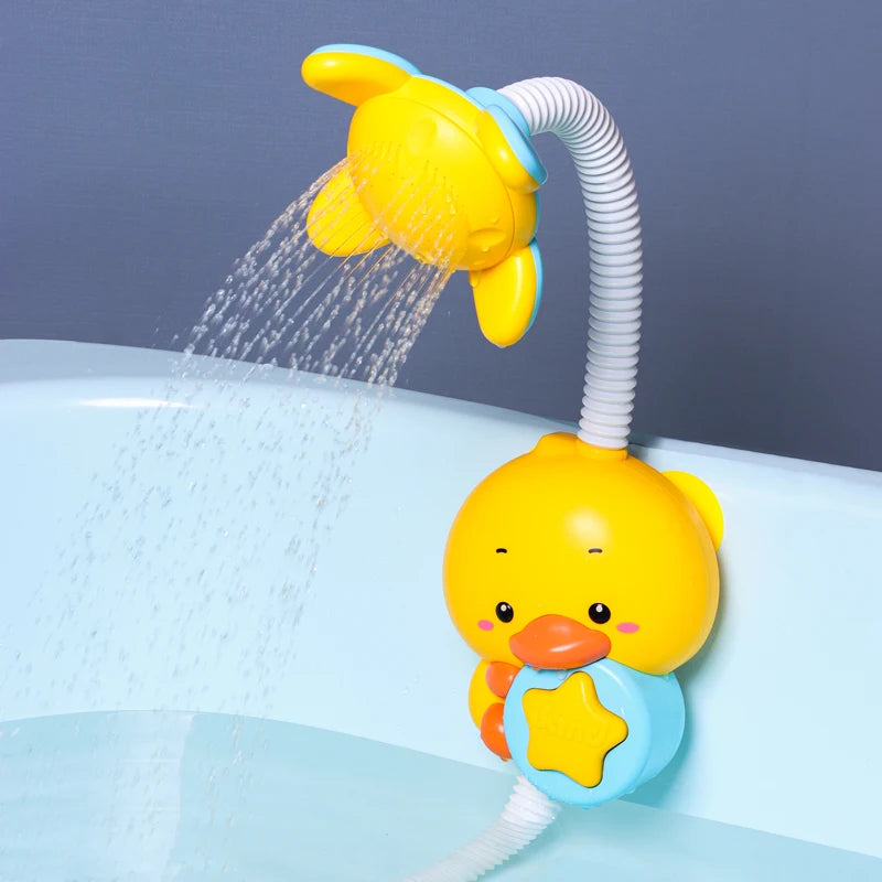 New Baby Bath Kids Toys Rainbow Shower Pipeline Yellow Ducks Slide Tracks Bathroom Educational Water Game Toy for Children Gifts
