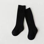 New Fashion Solid Baby Boys Girls Knee High Long Socks Cotton Breathable Stripe Soft Kids Sock Children School Uniform Socks
