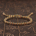 Tibetan Buddhist Bracelet Unisex Handmade Braided King Kong Knot Colorful String Bracelets for Women Men Lovers Lucky Jewelry
