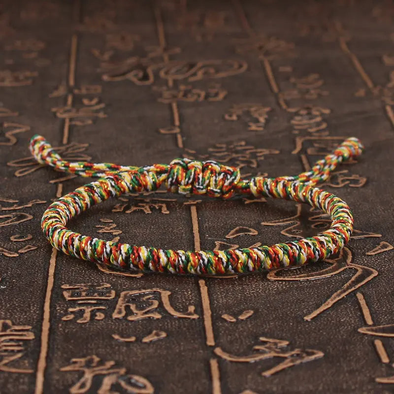 Tibetan Buddhist Bracelet Unisex Handmade Braided King Kong Knot Colorful String Bracelets for Women Men Lovers Lucky Jewelry