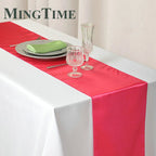 Satin Table Runner 30cm X 275cm Wedding Party Supply Christmas Home Modern Coffee Dining Luxury Table Decoration 12" X 108"