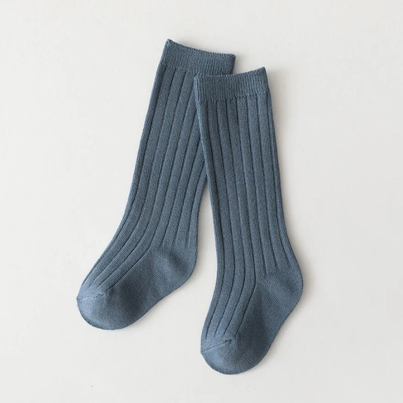 Spainish Children Socks Stripe Boys And Girls Cotton Sock Breathable Knee High Baby Long Socks School Uniform Socks 0-7Years