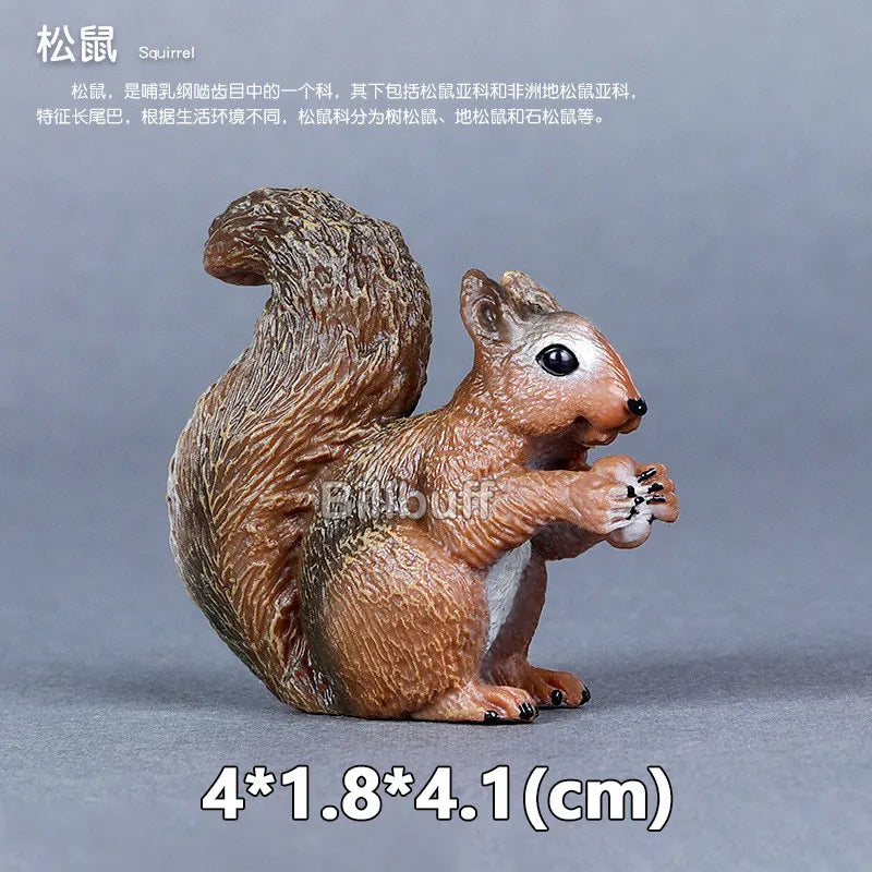 Simulation Wild Animals Zoo Wolf Monkey Fox Chameleon Pangolin Squirrel Chinchilla Donkey Sloth Model Figures Educational Toys