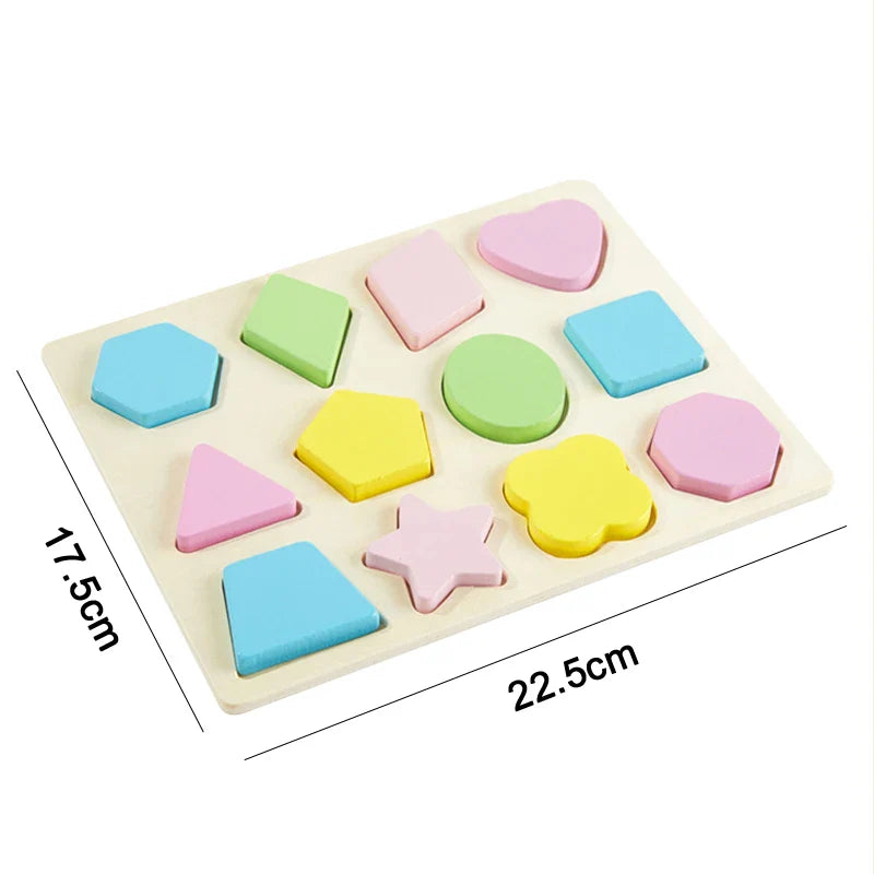 Montessori 3D Wooden Puzzle Educational Learning Toy for Kids