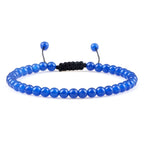 Adjustable Mini Natural Stone Lava Tiger Eye Beaded Bracelets & Bangle for Women Men Chakra Beads Braided Bracelet Charm Jewelry