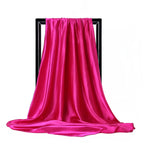 Luxury Satin Silk Feel Scarf for Women Hijab Shawl & Head Wrap