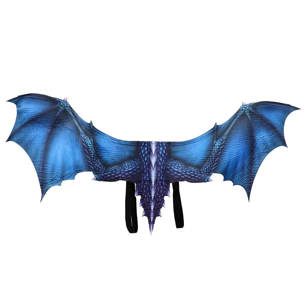 Adult Halloween Decoration Carnival Party Animal Costume Dragon Cosplay Masquerade Face Mask and Wings