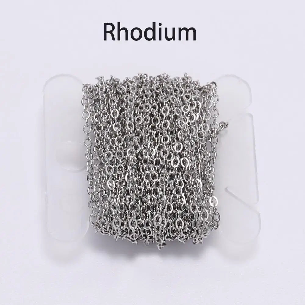 5 m/lot Gold/Bronze Plated Necklace Chain For Jewelry Making Findings DIY Necklace Chains Materials Handmade Supplies