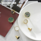 Dooroom Brass Hooks Shell Nordic Pastoral White Gold Bathroom Indoor Kitchen Hallway Wall Clothes Hooks Wall Hangings Row Hooks