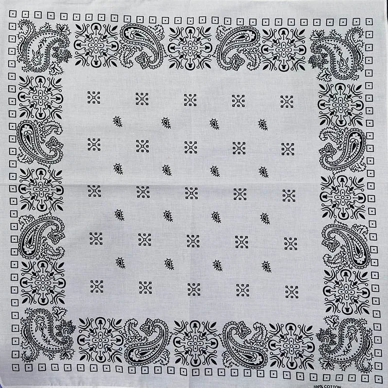New Design Fashion Hip Hop Cotton Bandana Square Cashew Scarf Headband Tie Dye Black Red Paisley Gifts For Women/Men/Boys/Girls