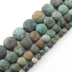 Natural Turquoises Howlite Stone Sediment Jaspers Round Loose DIY Beads for Jewelry Making Christmas Gift Bracelets 15'' 4-12mm