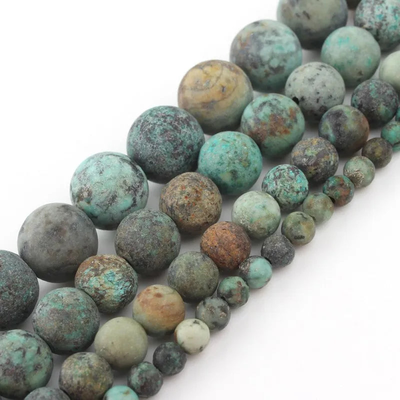 Natural Turquoises Howlite Stone Sediment Jaspers Round Loose DIY Beads for Jewelry Making Christmas Gift Bracelets 15'' 4-12mm