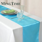 Satin Table Runner 30cm X 275cm Wedding Party Supply Christmas Home Modern Coffee Dining Luxury Table Decoration 12" X 108"