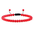 Adjustable Mini Natural Stone Lava Tiger Eye Beaded Bracelets & Bangle for Women Men Chakra Beads Braided Bracelet Charm Jewelry