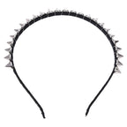 Silver Metal Stud Rivet Spike Headband Hair Head Band Aliceband Punk Girl