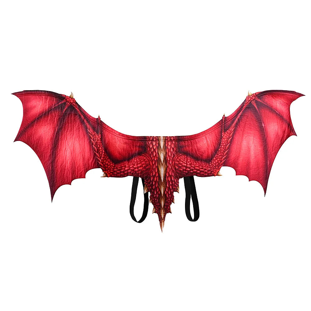 Adult Halloween Decoration Carnival Party Animal Costume Dragon Cosplay Masquerade Face Mask and Wings
