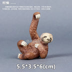 Simulation Wild Animals Zoo Wolf Monkey Fox Chameleon Pangolin Squirrel Chinchilla Donkey Sloth Model Figures Educational Toys