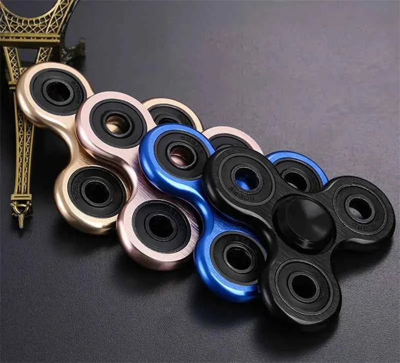 Aluminum Alloy Fidget Spinner Stress Relief Toy – Silent Desk Gadget