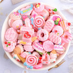 20pcs Candy Sweets Resin Flatback Slime Flat Cabochons Beads Embellishment For DIY Jewelry Findings Accessories Making Supplies