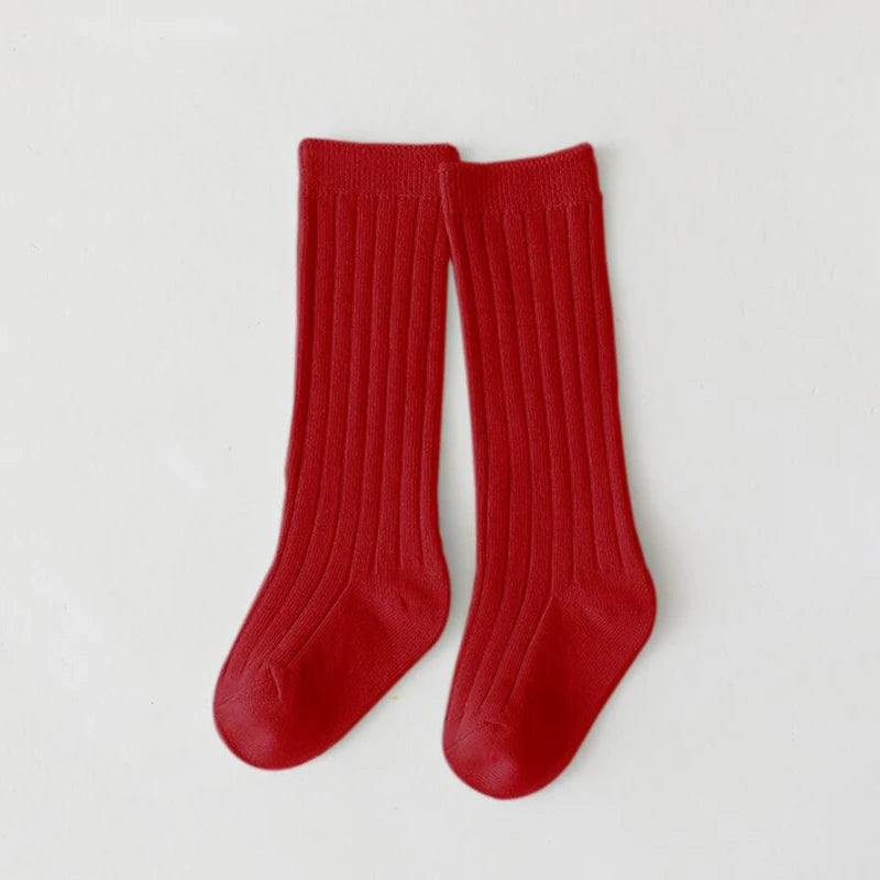 Spainish Children Socks Stripe Boys And Girls Cotton Sock Breathable Knee High Baby Long Socks School Uniform Socks 0-7Years