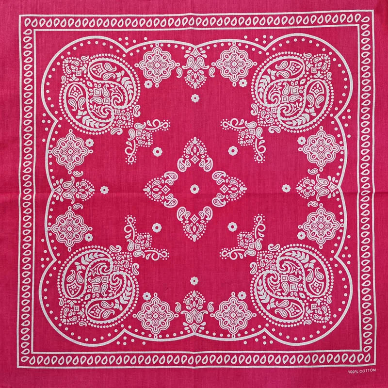 New Design Fashion Hip Hop Cotton Bandana Square Cashew Scarf Headband Tie Dye Black Red Paisley Gifts For Women/Men/Boys/Girls