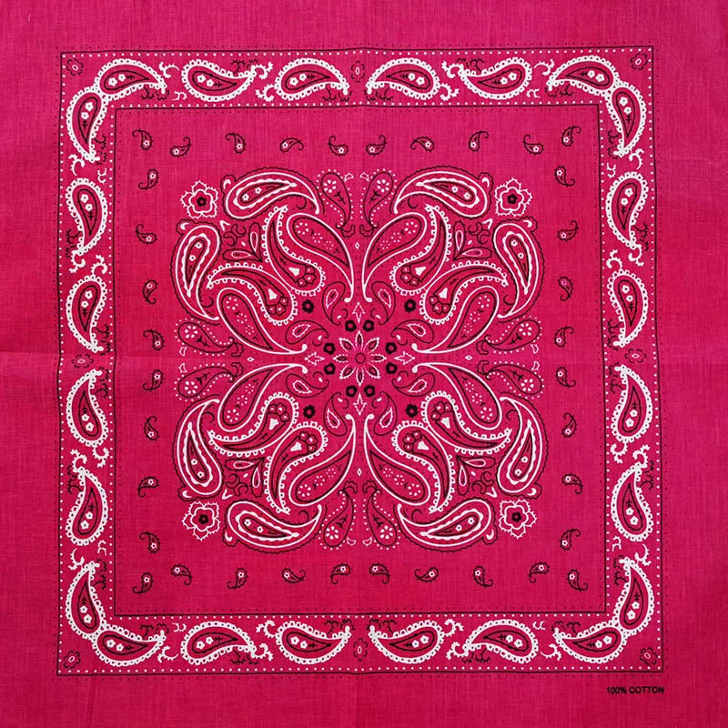 New Design Fashion Hip Hop Cotton Bandana Square Cashew Scarf Headband Tie Dye Black Red Paisley Gifts For Women/Men/Boys/Girls