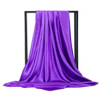 Luxury Satin Silk Feel Scarf for Women Hijab Shawl & Head Wrap