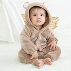 Winter Baby Rompers Baby Pijamas Panda Tiger Leopard Monkey Fox Animal Cartoon Hooded Jumpsuits Cosplay Costume Boys Girl Pajama