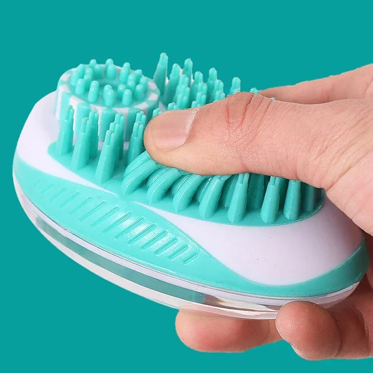 Pet Dog Cat Bath Brush 2-in-1 Pet SPA Massage Comb Soft Silicone Pet Shower Hair Grooming Cmob Dog Cleaning Tool Pet Supplies - WTN Essentials 