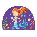 Children Cartoon Swimming Cap Kids Elastic Fabric Swiming Pool Water Sport Protect Ears Hat Swim Bathing Hats Caps Boys Girls