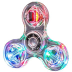 Crystal LED Light Fidget Spinner Glow Stress Relief Finger Toy