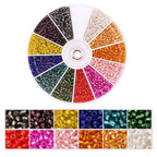 2000pcs/Lot 12Grids Glass Seed Beads Set Charms Jewelry Beads For Bracelet Necklace Earrings Handmade Craft DIY Jewelry Making