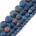 Natural Turquoises Howlite Stone Sediment Jaspers Round Loose DIY Beads for Jewelry Making Christmas Gift Bracelets 15'' 4-12mm