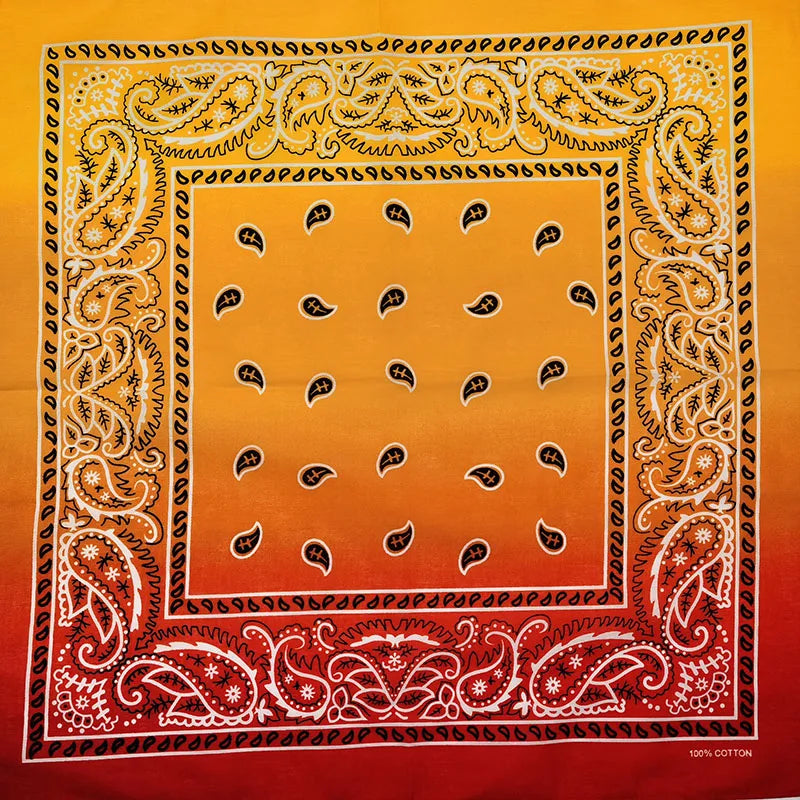 New Design Fashion Hip Hop Cotton Bandana Square Cashew Scarf Headband Tie Dye Black Red Paisley Gifts For Women/Men/Boys/Girls