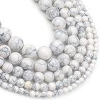 Natural Turquoises Howlite Stone Sediment Jaspers Round Loose DIY Beads for Jewelry Making Christmas Gift Bracelets 15'' 4-12mm
