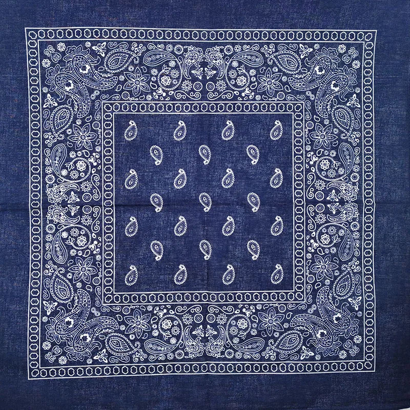 New Design Fashion Hip Hop Cotton Bandana Square Cashew Scarf Headband Tie Dye Black Red Paisley Gifts For Women/Men/Boys/Girls