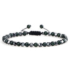 Adjustable Mini Natural Stone Lava Tiger Eye Beaded Bracelets & Bangle for Women Men Chakra Beads Braided Bracelet Charm Jewelry
