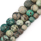 Natural Turquoises Howlite Stone Sediment Jaspers Round Loose DIY Beads for Jewelry Making Christmas Gift Bracelets 15'' 4-12mm