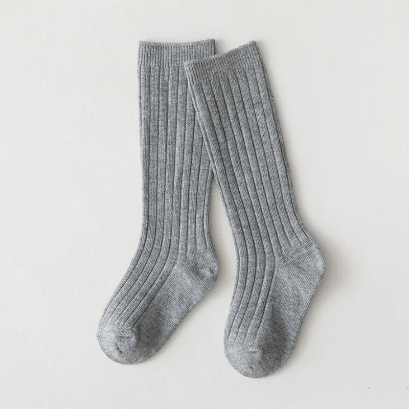 Spainish Children Socks Stripe Boys And Girls Cotton Sock Breathable Knee High Baby Long Socks School Uniform Socks 0-7Years